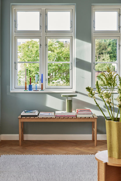 Reihenbank groß Natur - 122x40xh45cm