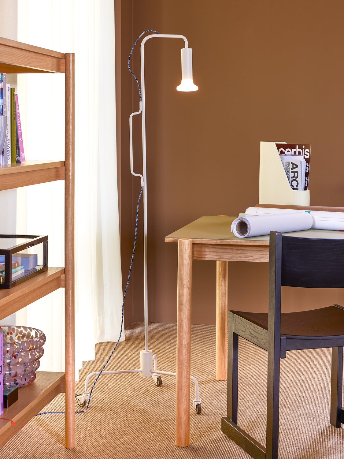 Schräger Esstisch, rechteckig, olivgrün – 190 x 107 x 75 cm