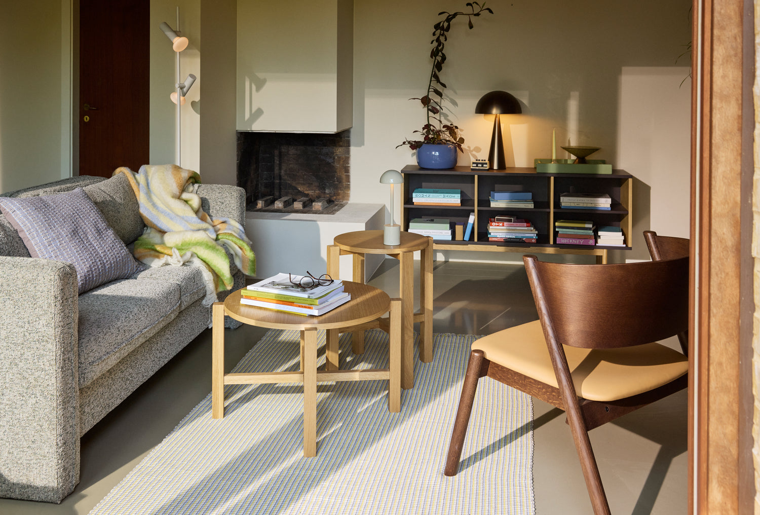 Four Couchtisch Natural (2er-Set) – ø68xh42cm, ø48xh55cm