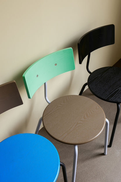 Hübsch Koi Essstuhl braun/grün/lila