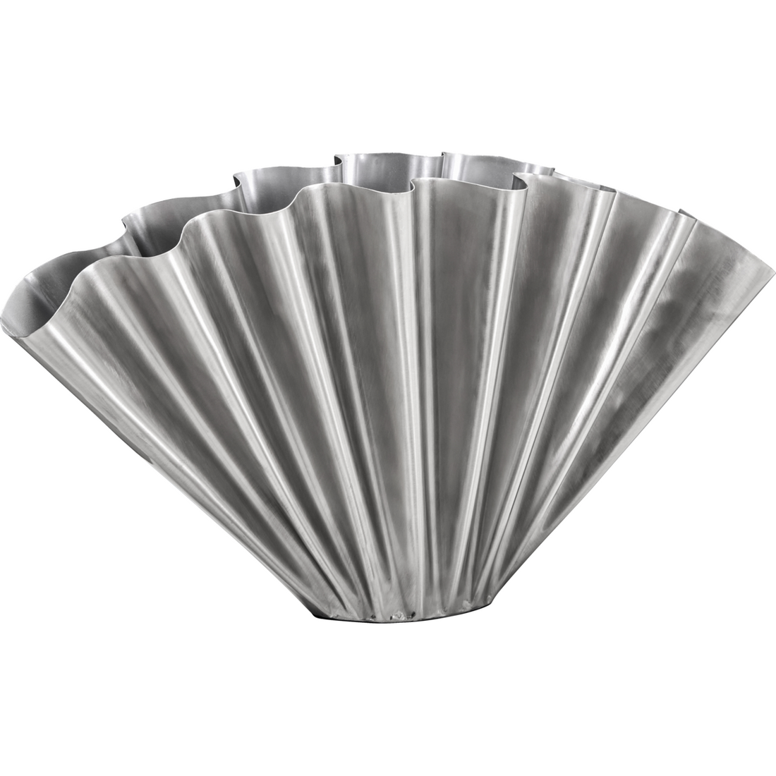 Vase, Hdflood, gebürstet Silber Finish