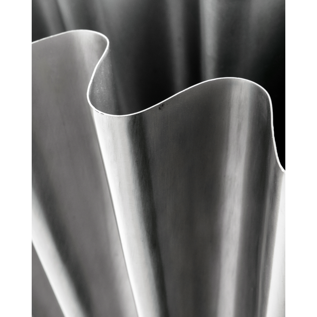 Vase, Hdflood, gebürstet Silber Finish