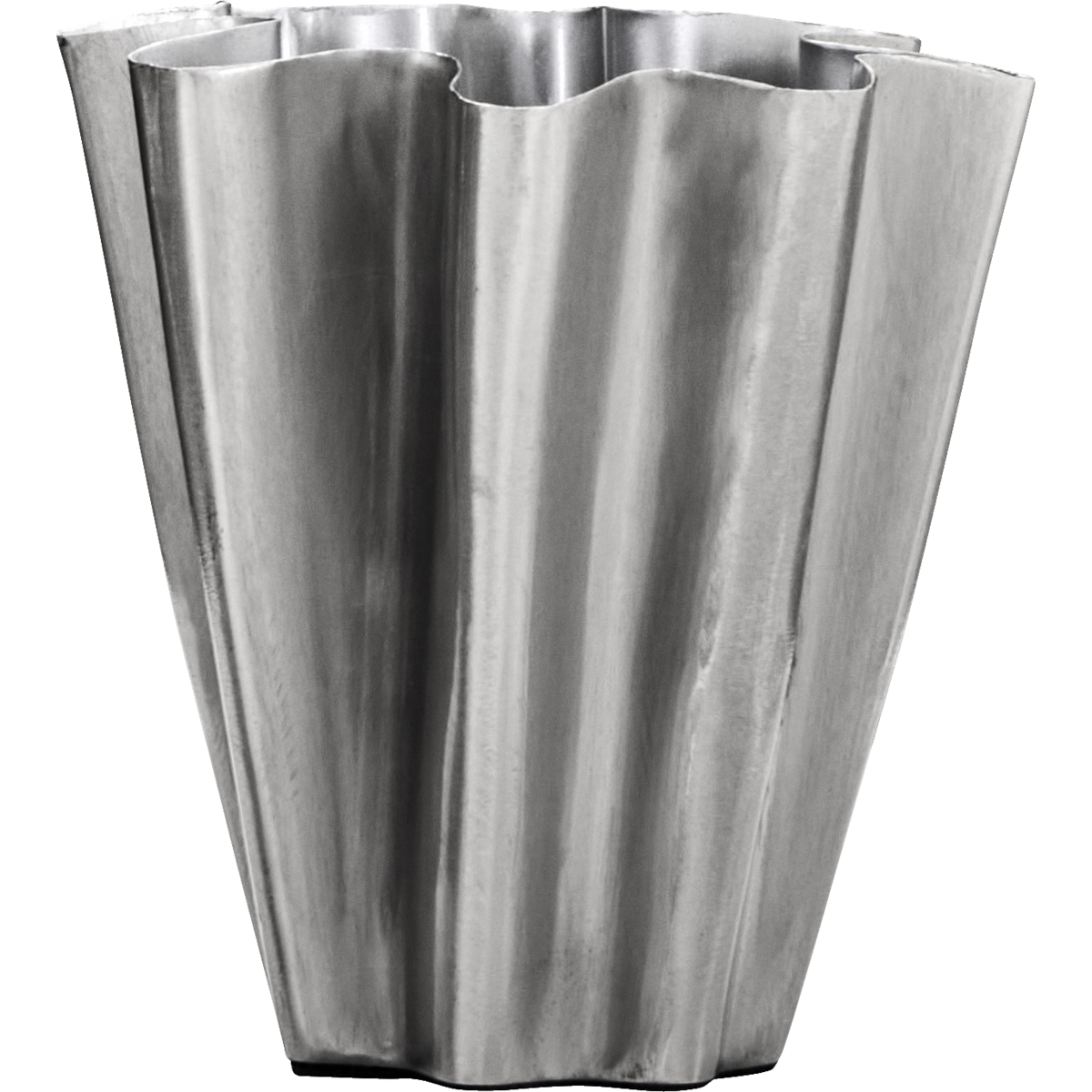 Vase, HDFlood, gebürstetes Silberfinish