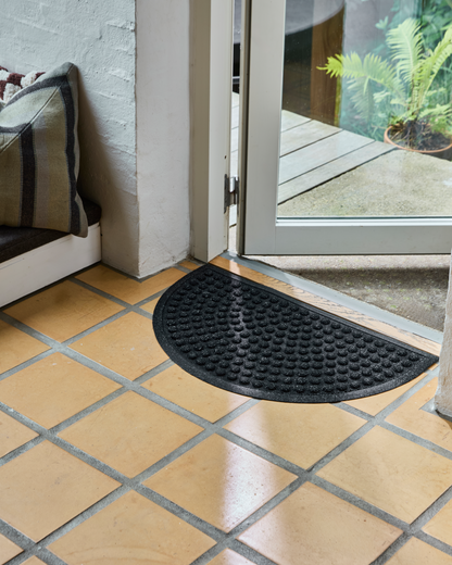 Fußmatte, HDEntry, halbrund, schwarz