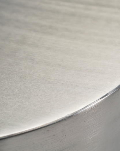 Couchtisch, HDStep, gebürstetes Silber-Finish