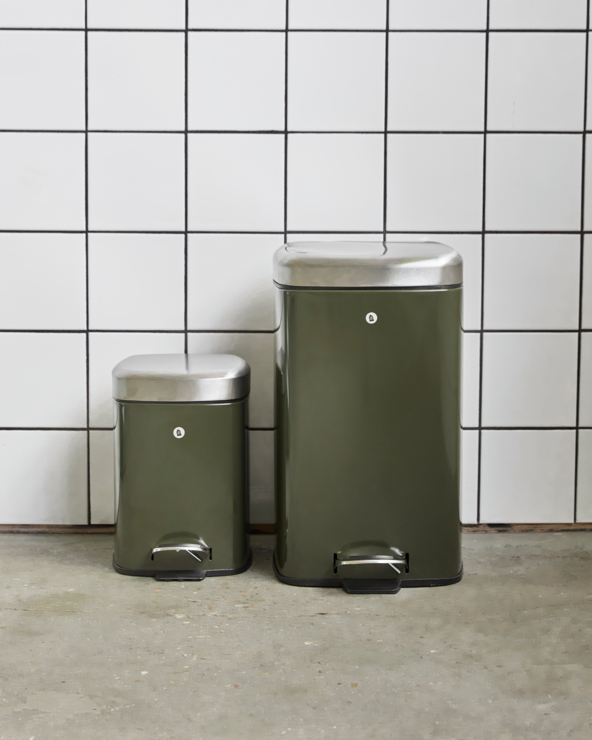 Mülleimer, HDSchwarz, Grün