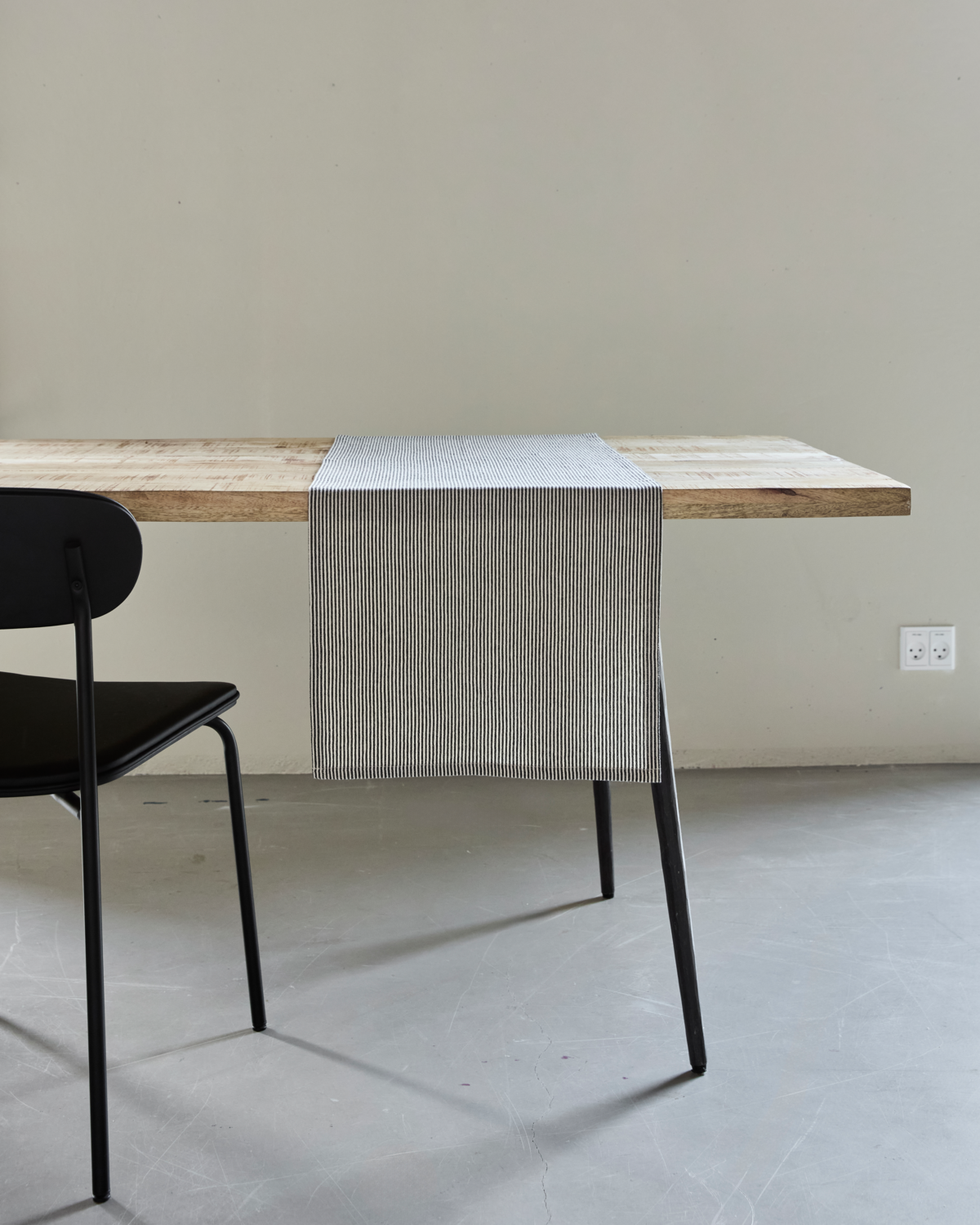 Tischläufer, HDBlock, Sand; Schwarz