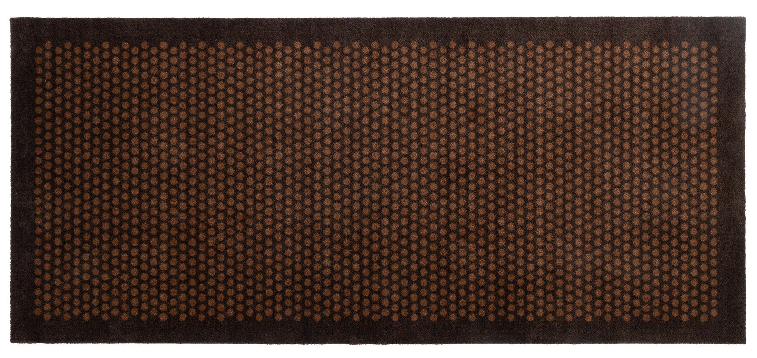 Nachrichten - Teppich/hatte 90 x 200 cm - Punkt/Cognac -Dark Brown