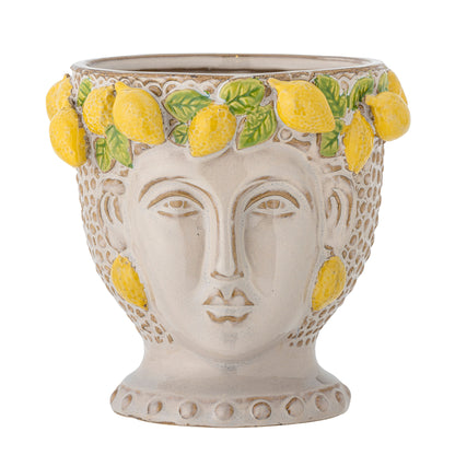 Kreative Kollektion Limone Kräutertopf Hjules, Gelb, Steinzeug