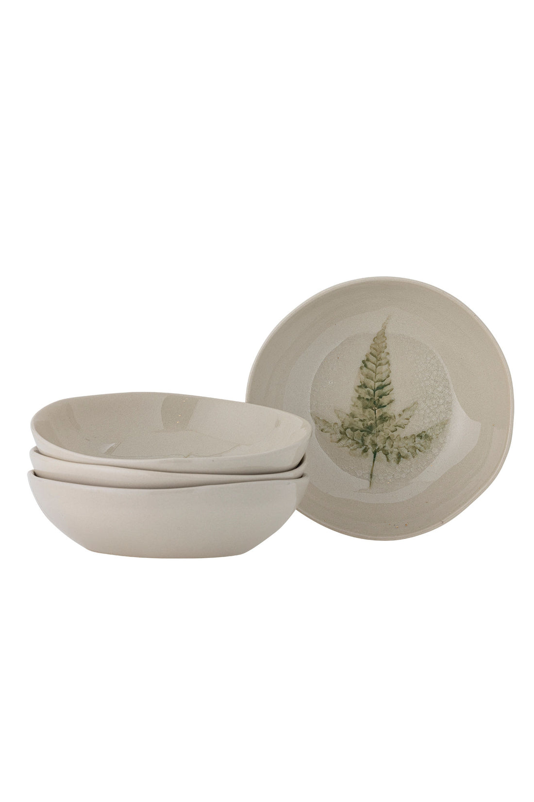 Bloomingville Bea Plate Deep, Multipak, Natur, Steinzeug