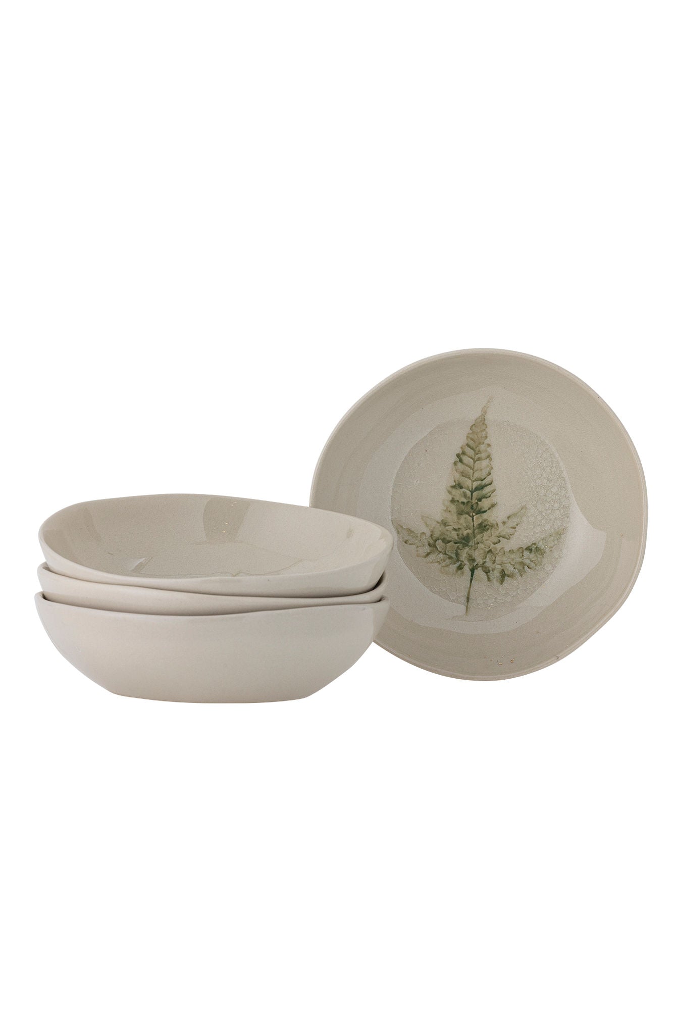 Bloomingville Bea Plate Deep, Multipak, Natur, Steinzeug