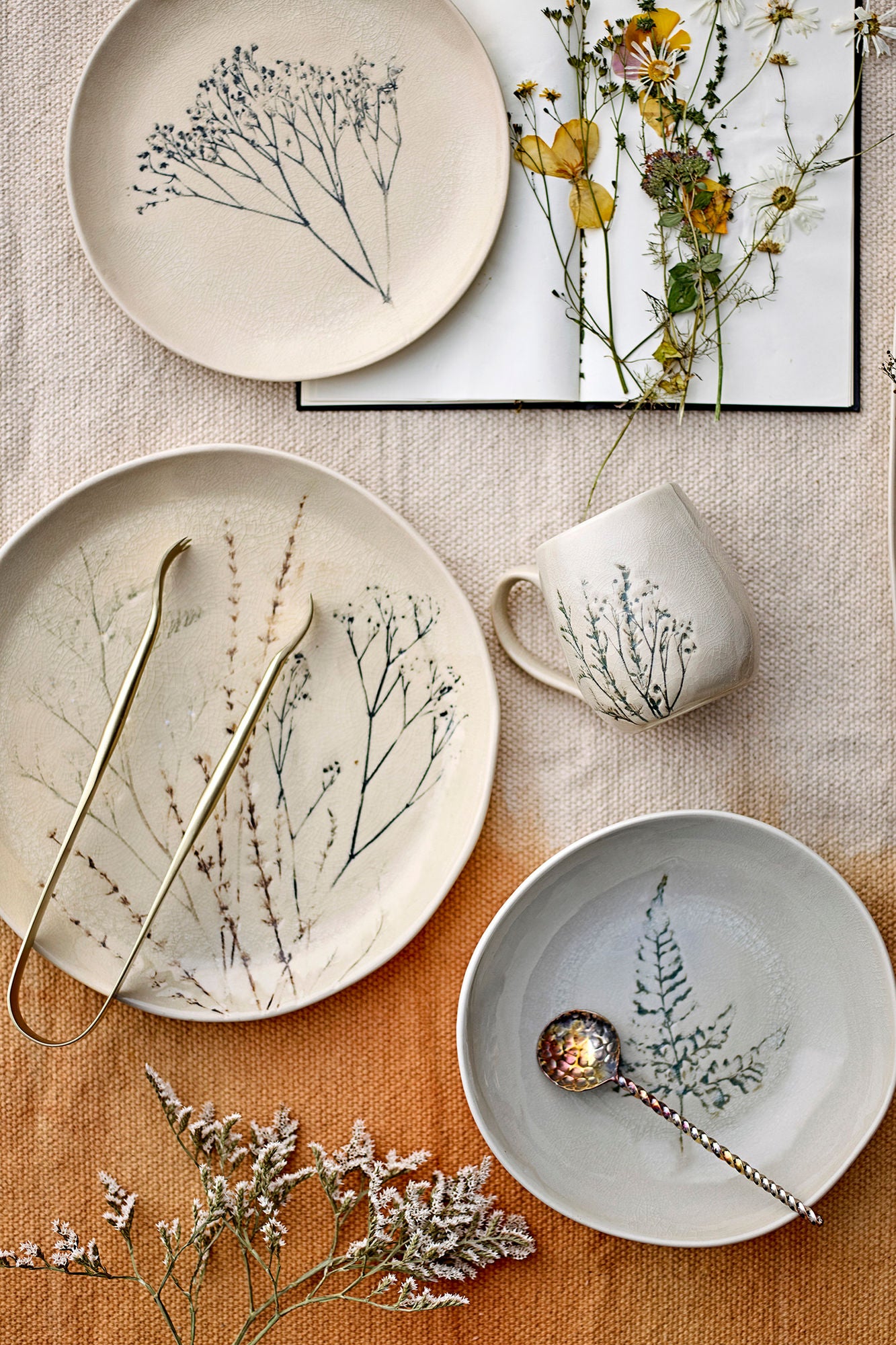 Bloomingville Bea Plate Deep, Multipak, Natur, Steinzeug
