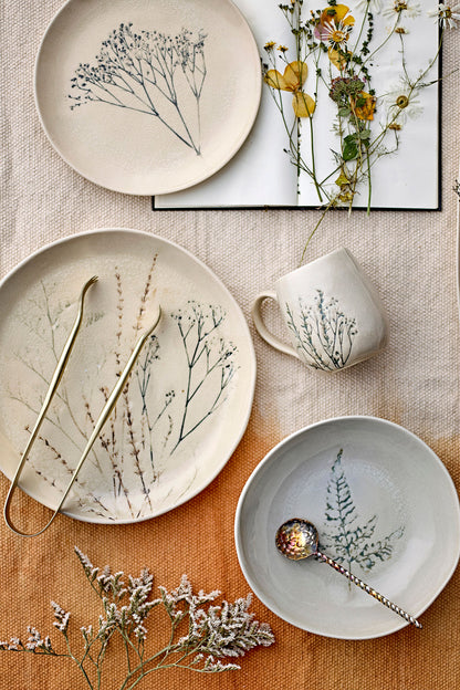 Bloomingville Bea Plate Deep, Multipak, Natur, Steinzeug