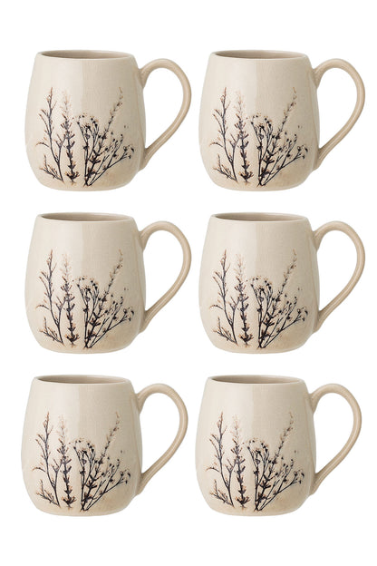 Bloomingville Bea Tassen, Multipak, Natur, Steinzeug