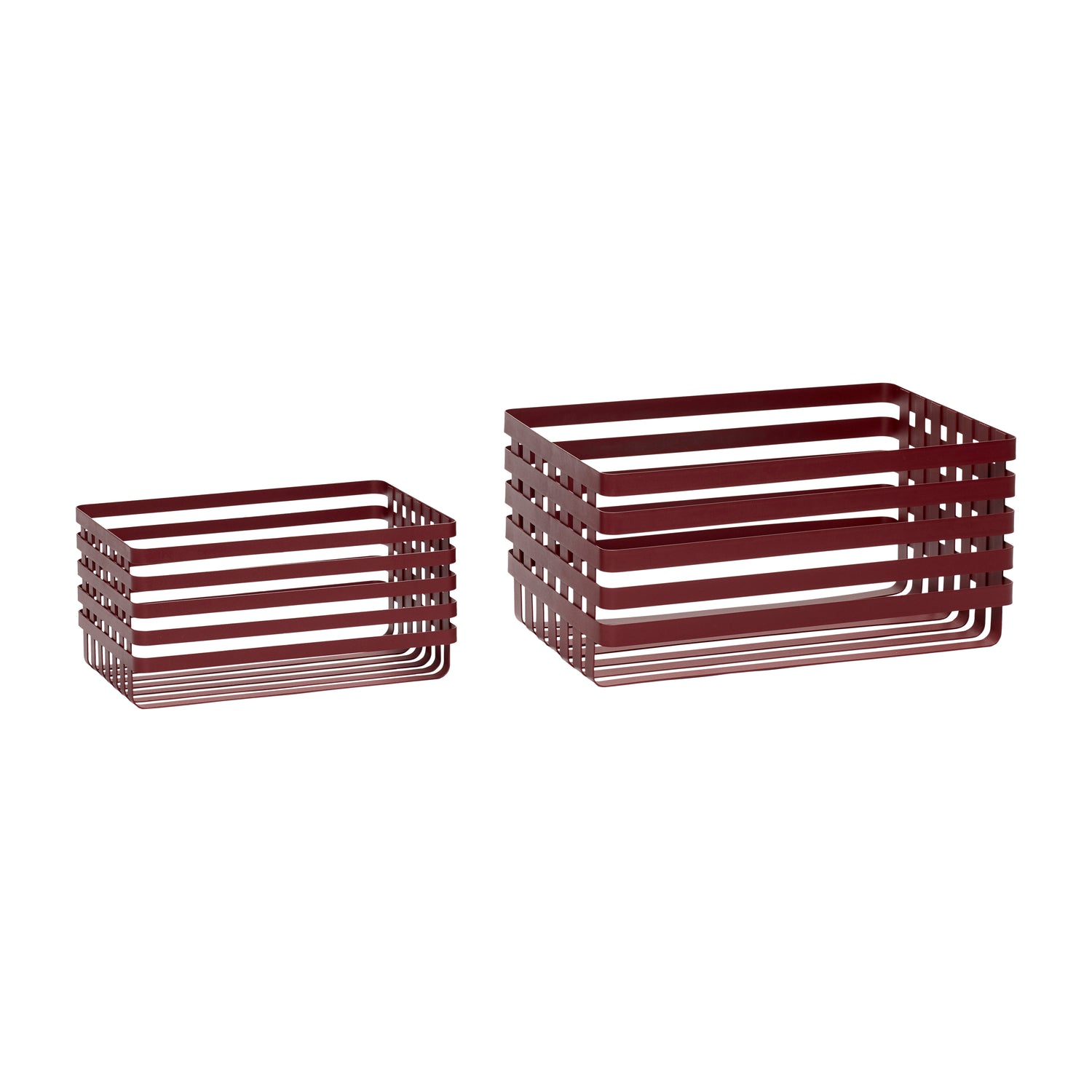 WiredUp -Kurve rot (Set von 2) - 44x30xh22, 61x41xh30cm