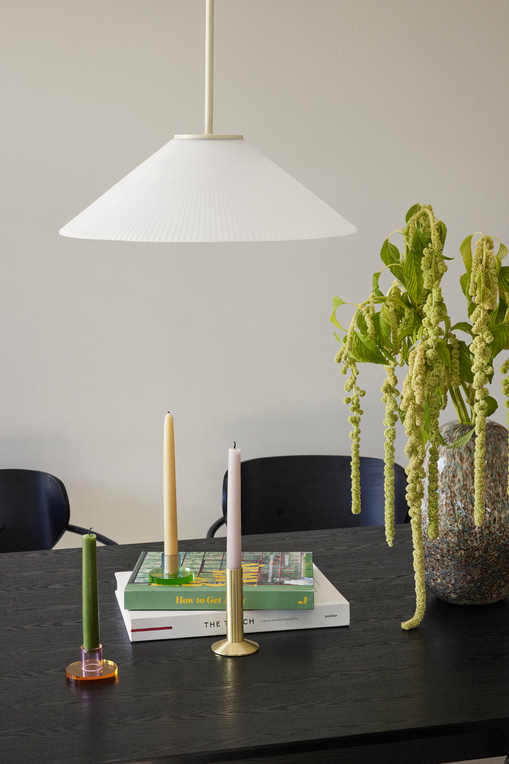 Massive Pendelleuchte Weiß/Sand – ø44xh34cm, E27