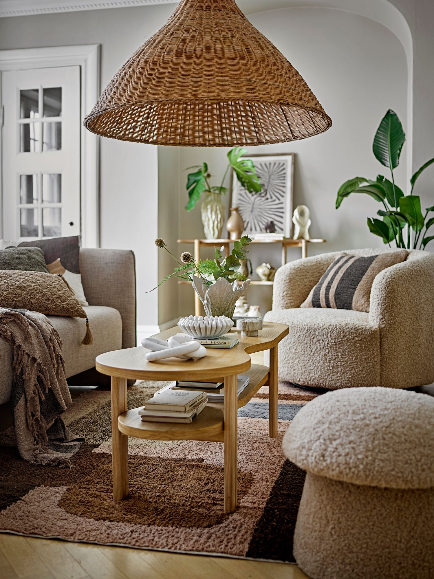 Bloomingville Bocca PUF, Natur, Polyester