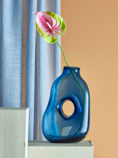 Bloomingville Harri Vase, Blau, Glas