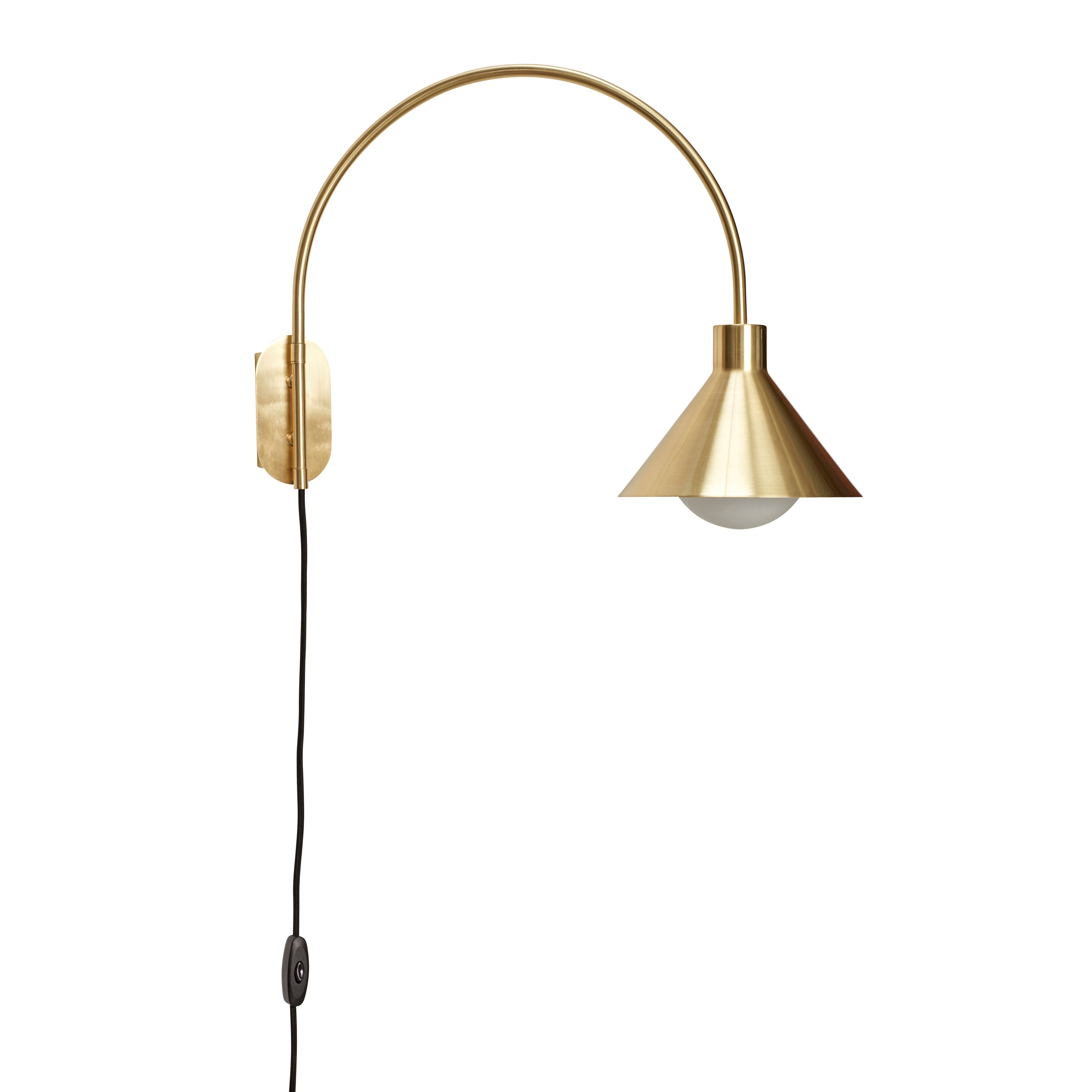 Rohrwand Lampenmessingfarbe - 55xH40cm, E27
