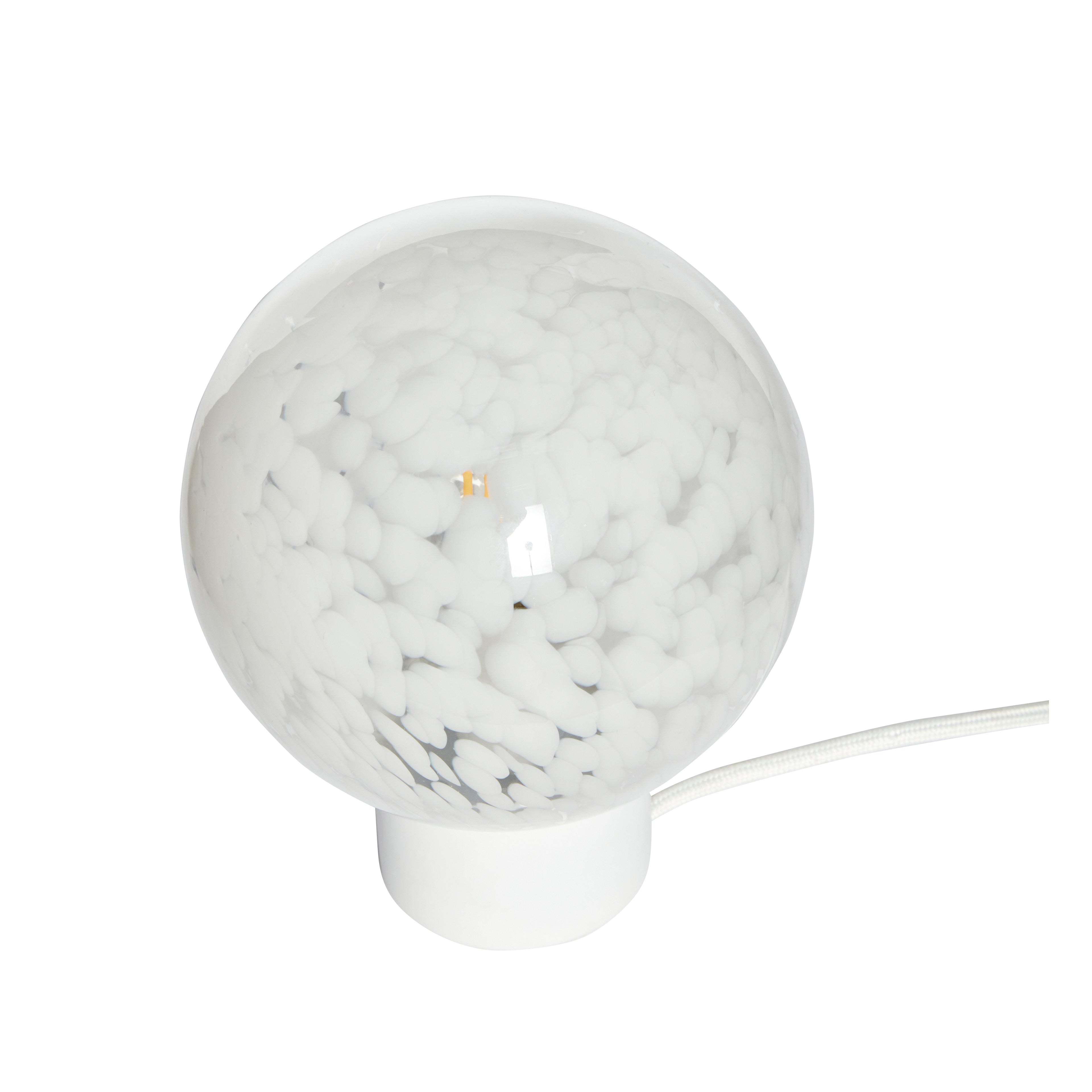 Wolkentischlampe weiß - Ø15xh21cm