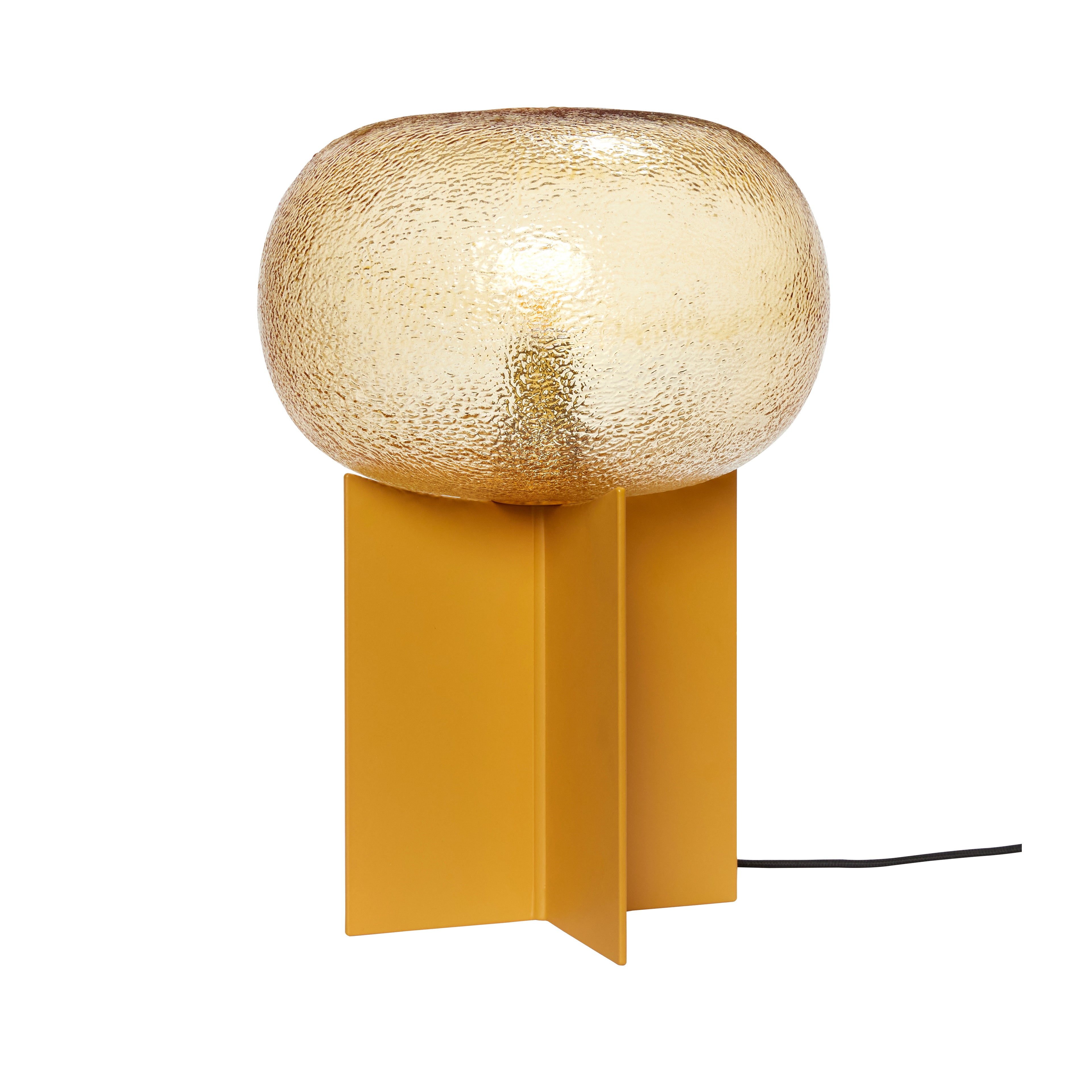 Podiumstischlampe Bernsteinfarbe - Ø25xH36cm