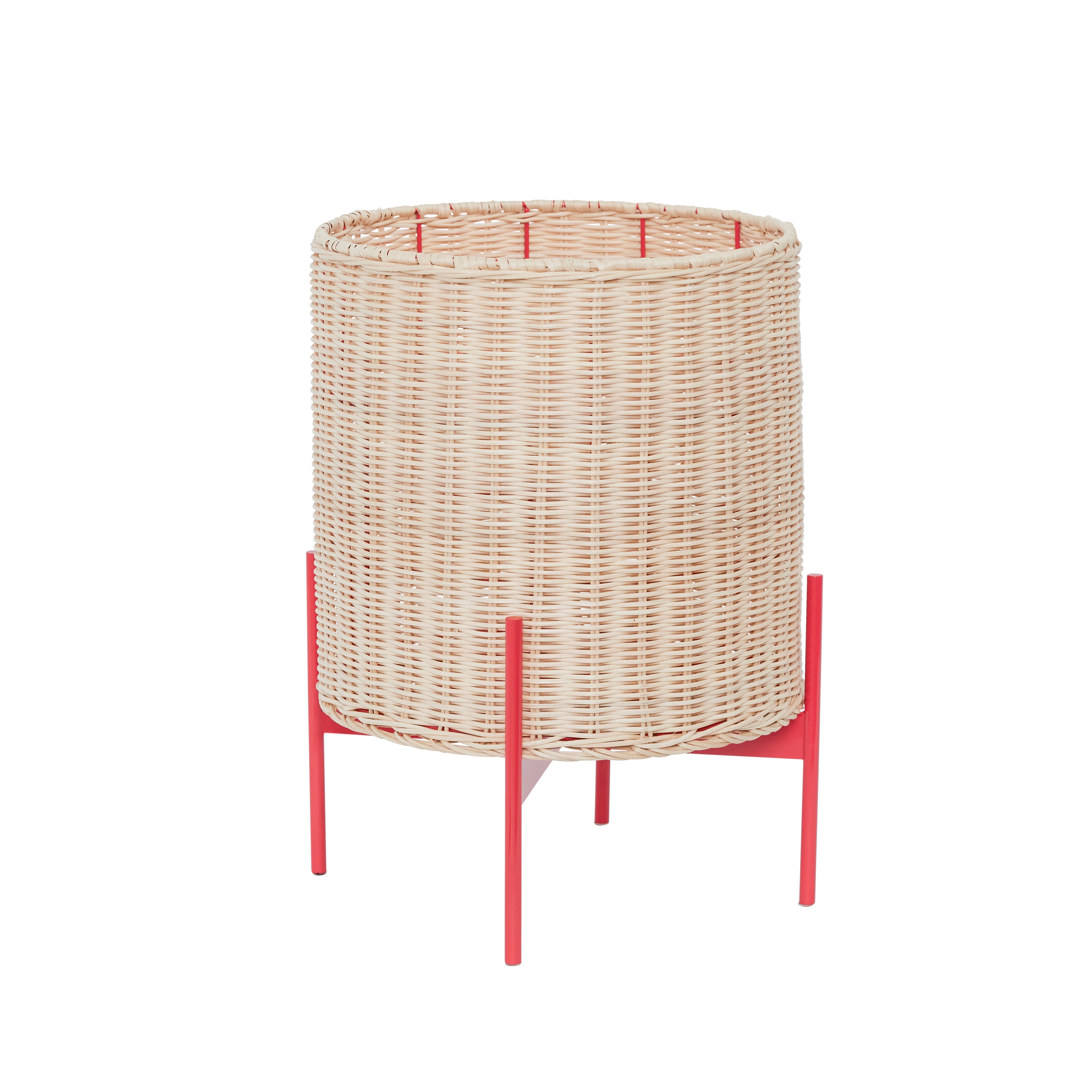 Schiene Pot Natur/Rot - Ø30xh40cm