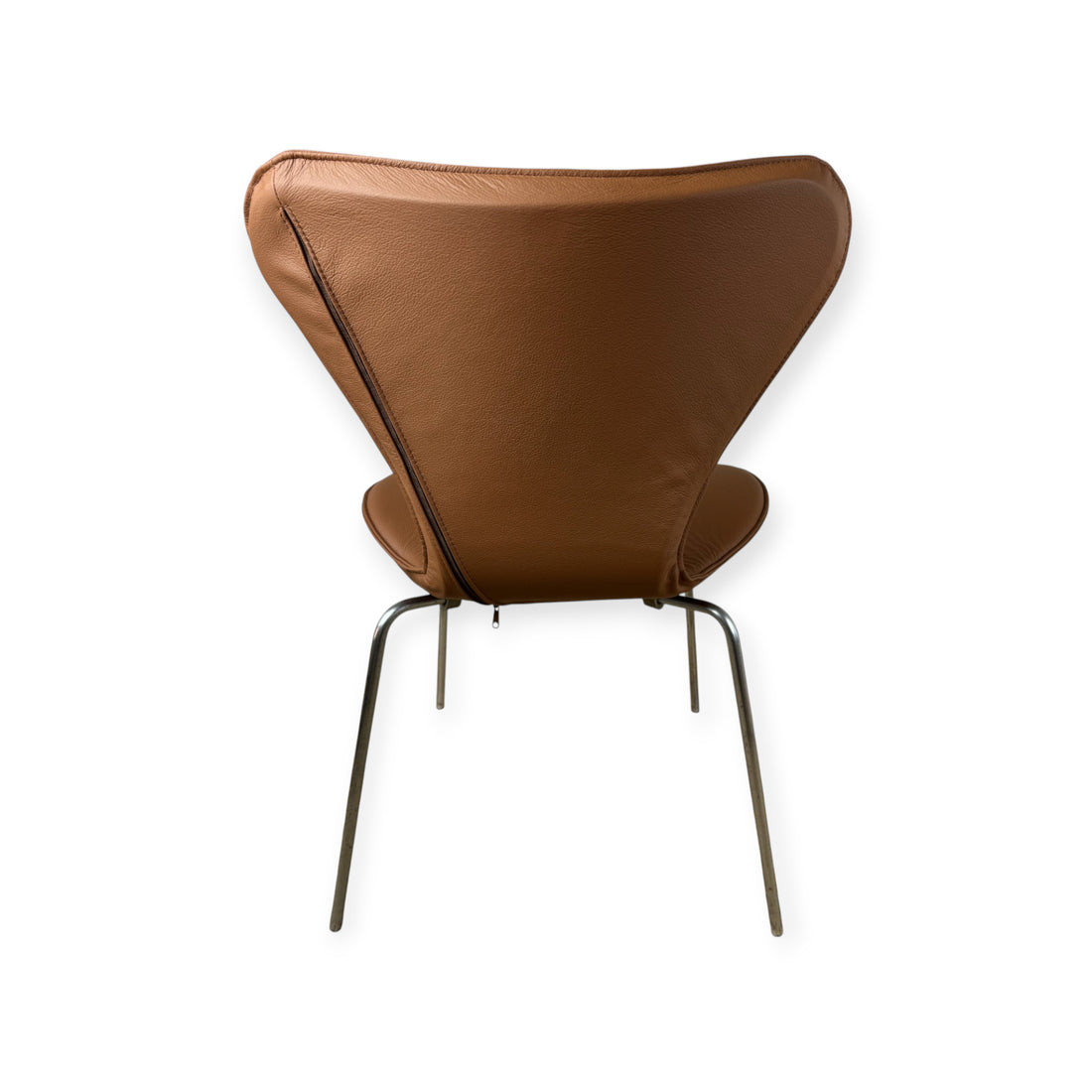 Vollständige Abdeckung für Arne Jacobsen 3107 Stuhl in schwarzem Leder
