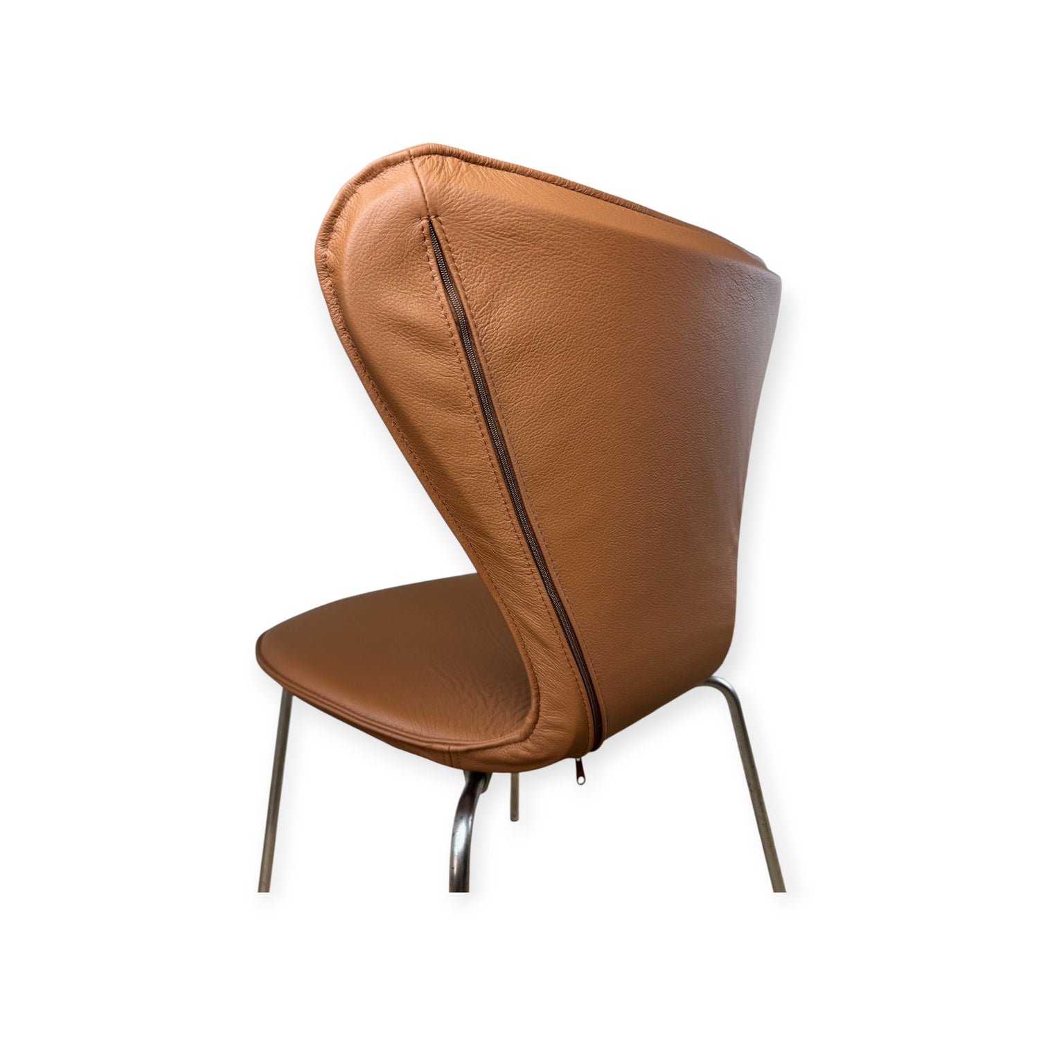 Vollständige Abdeckung für Arne Jacobsen 3107 Stuhl in schwarzem Leder