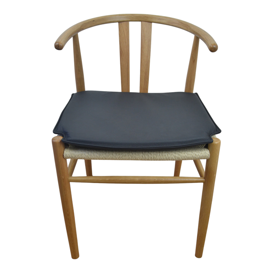 Kissen zu Jysk Guderup I - Schwarzes Leder