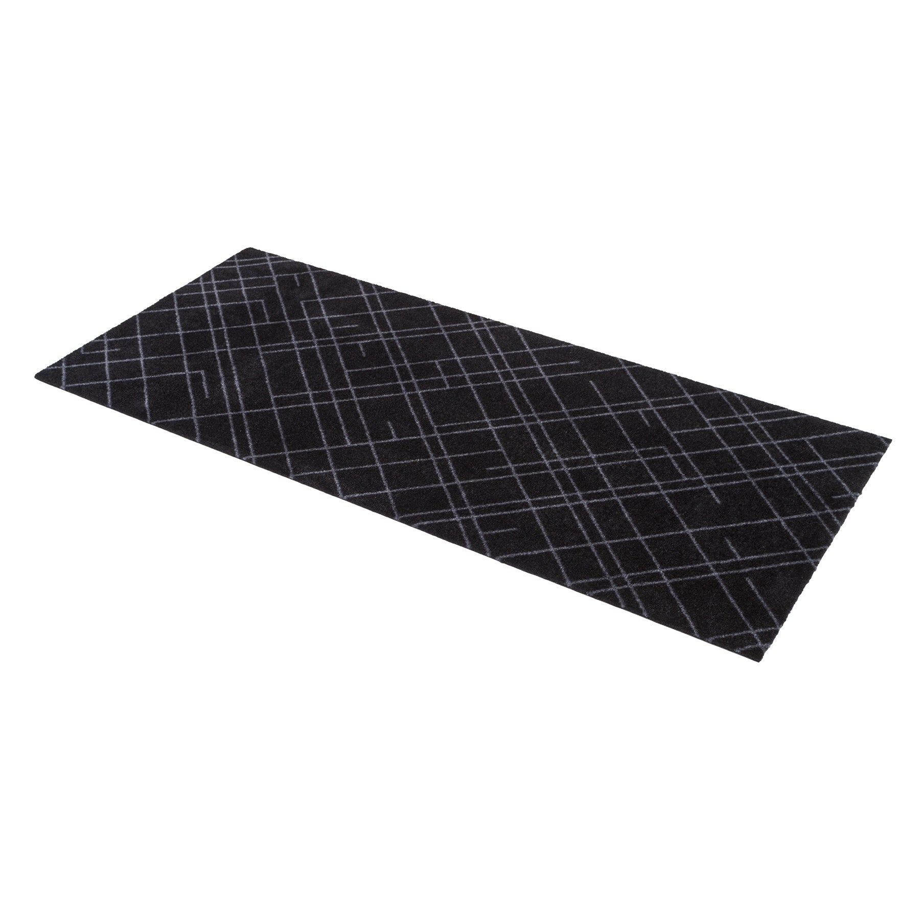 Bodenmatte 67 x 150 cm - Linien/Schwarzgrau