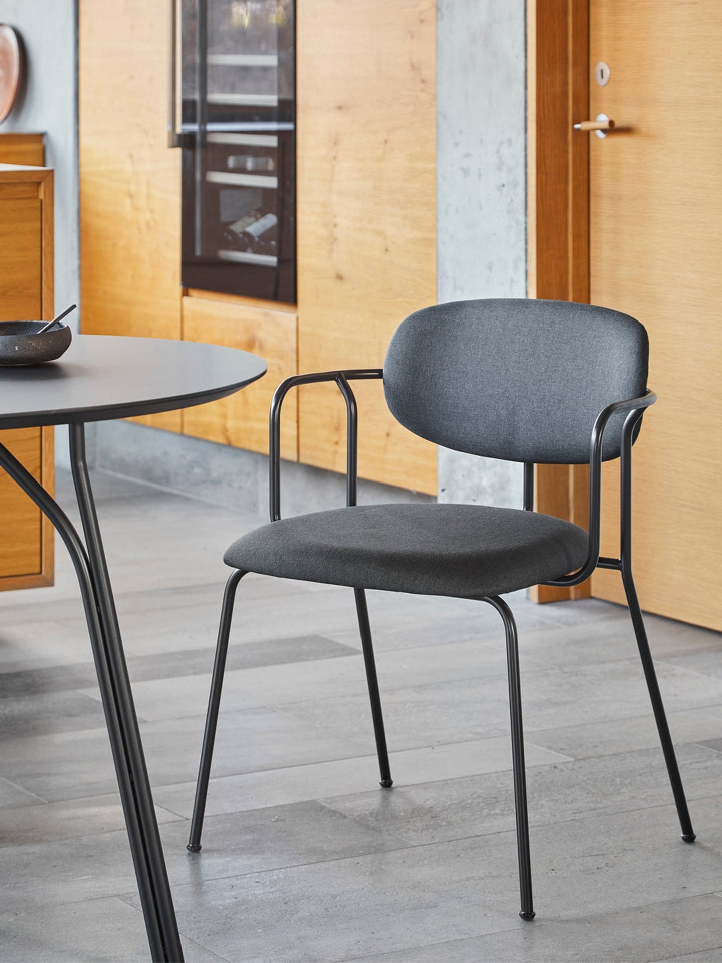 Esszimmerstuhl mit Rahmen – Schwarz