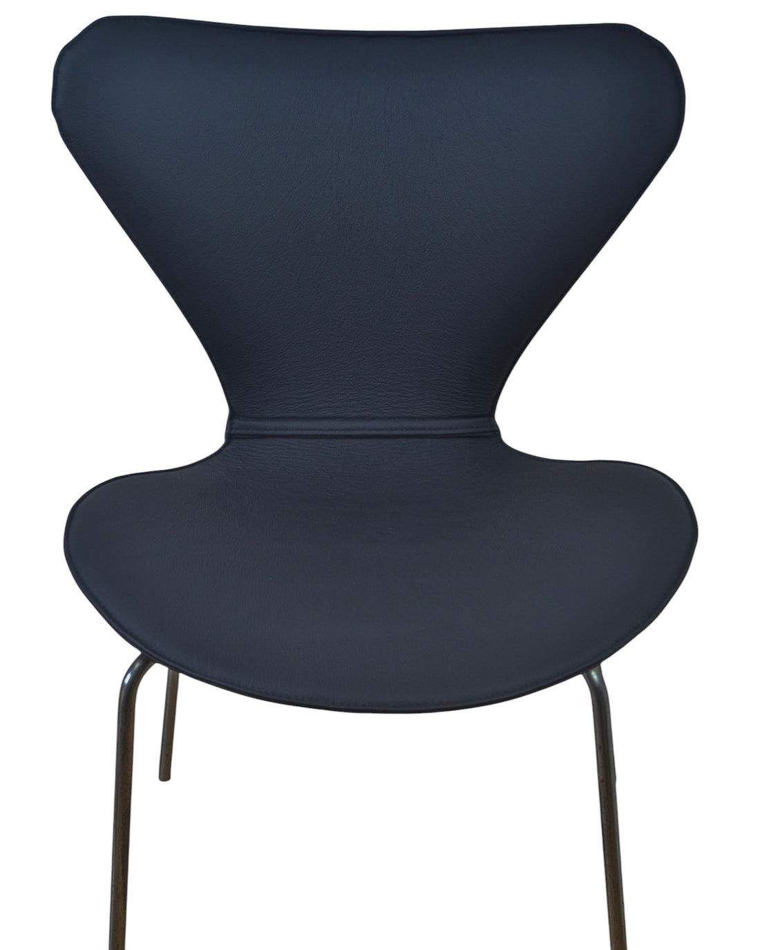 Vollständige Abdeckung für Arne Jacobsen 3107 Stuhl in schwarzem Leder