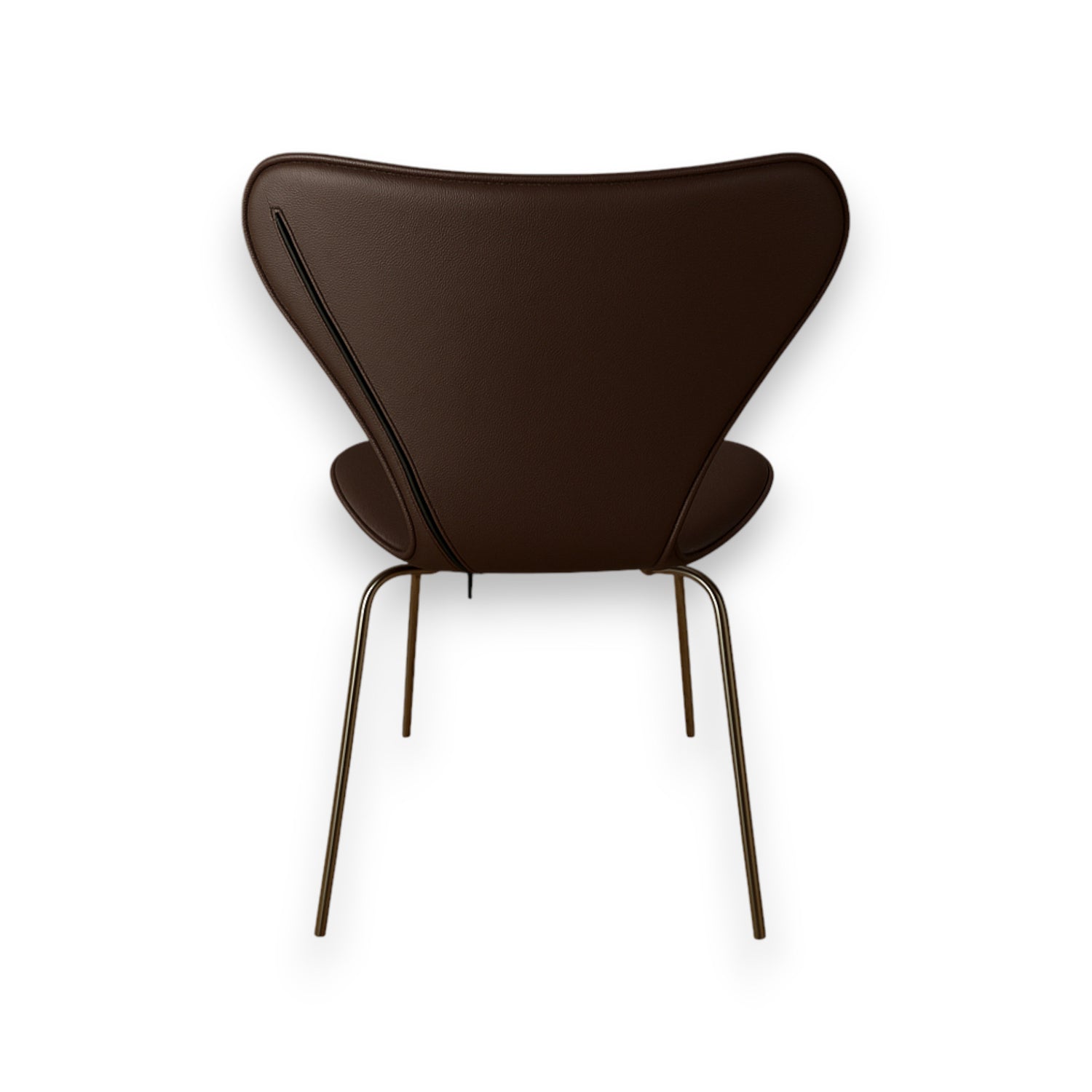 Vollständiger Bezug für Arne Jacobsen 3107 Stuhl aus dunkelbraunem Leder