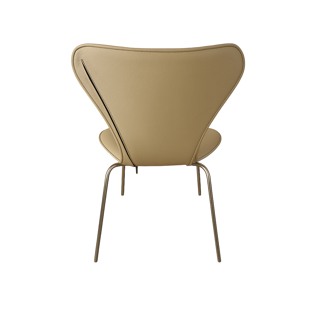 Vollständiger Bezug für Arne Jacobsen 3107 Stuhl aus sandfarbenem Leder