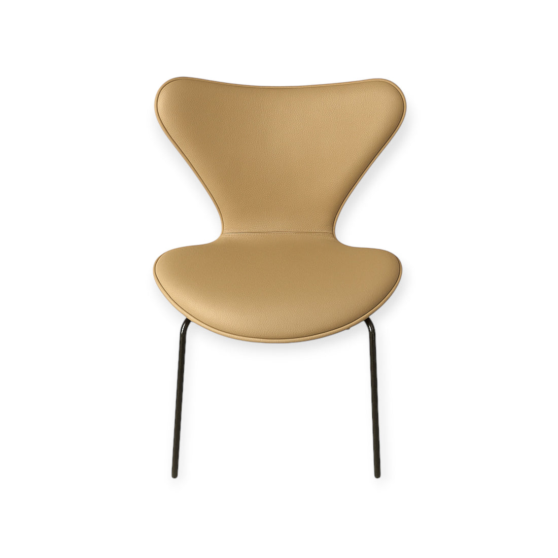 Vollständiger Bezug für Arne Jacobsen 3107 Stuhl aus sandfarbenem Leder