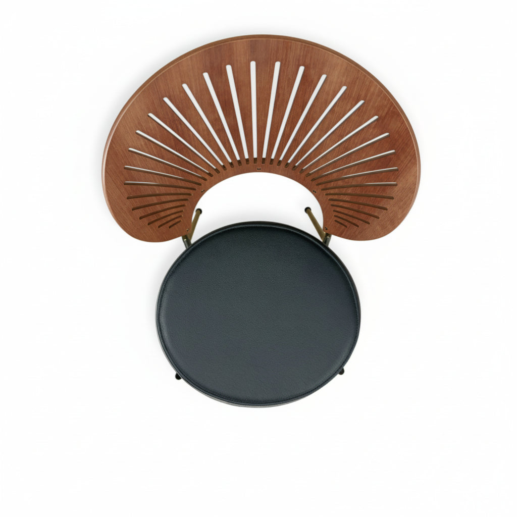 Luxuriöses Kissen für den Nanna Ditzel Trinidad Stuhl aus schwarzem Leder