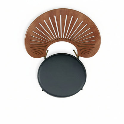 Luxuriöses Kissen für den Nanna Ditzel Trinidad Stuhl aus schwarzem Leder