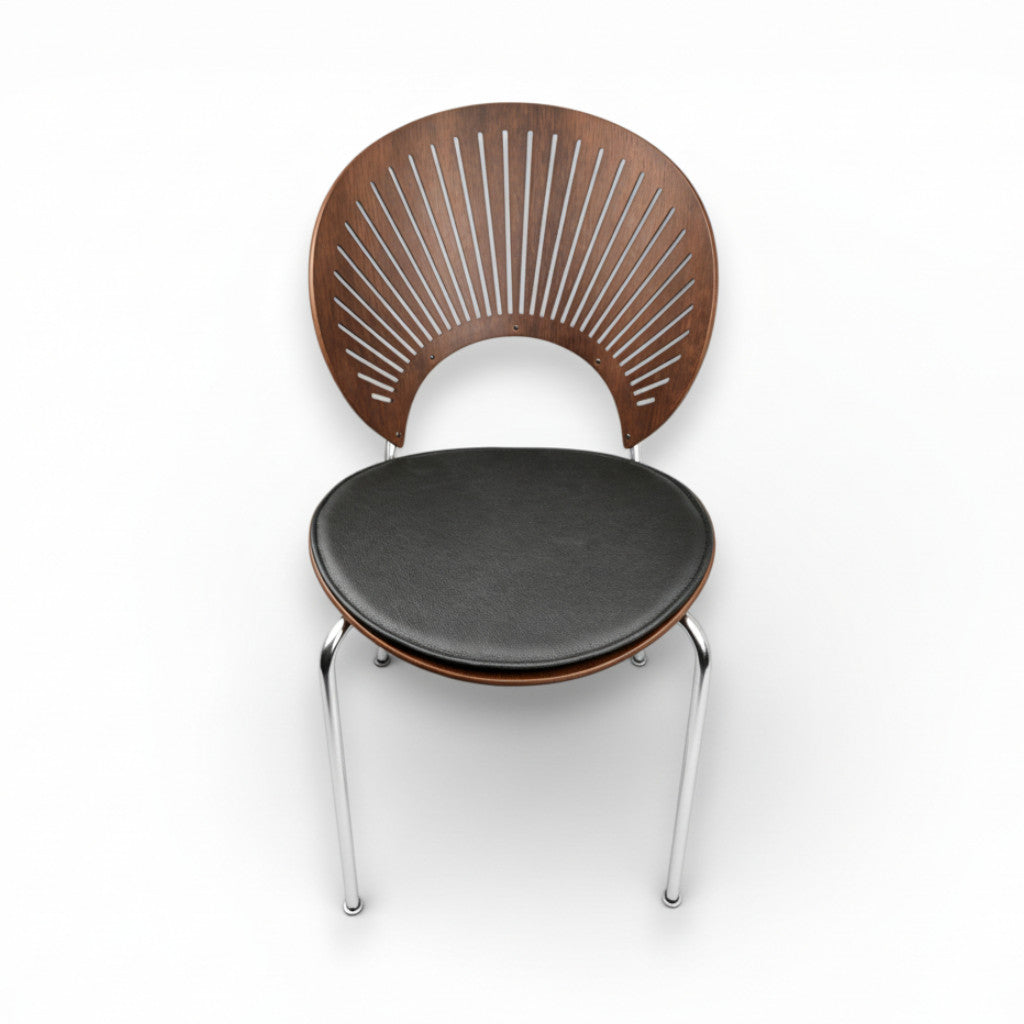 Luxuriöses Kissen für den Nanna Ditzel Trinidad Stuhl aus schwarzem Leder