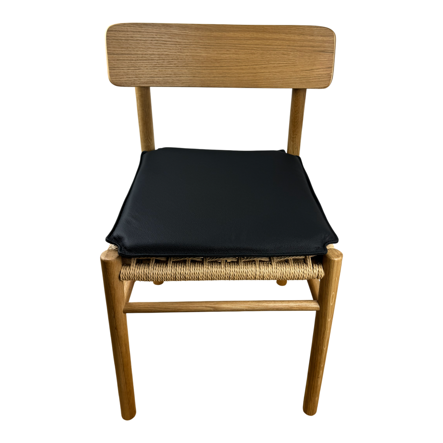 Kissen für Jysk Islev aus schwarzem Leder