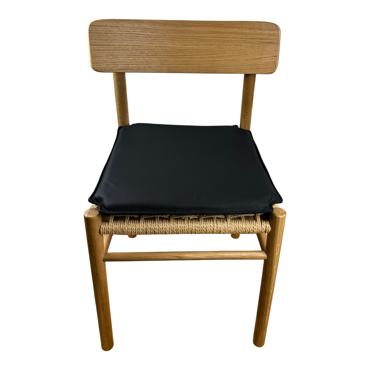 Kissen für Jysk Islev aus schwarzem Leder