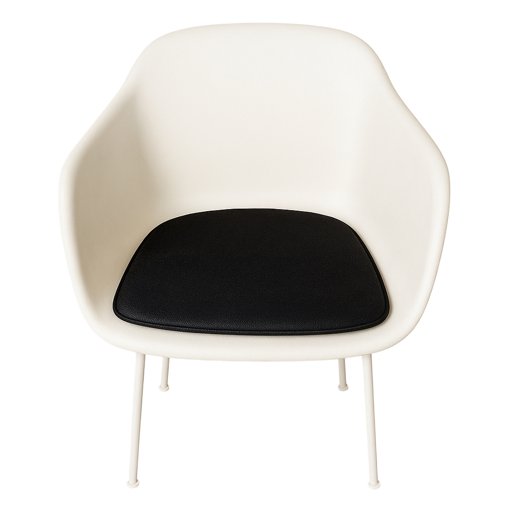 Luxuskissen zum Muuto Faser -Sessel Stuhl in - schwarzes Leder