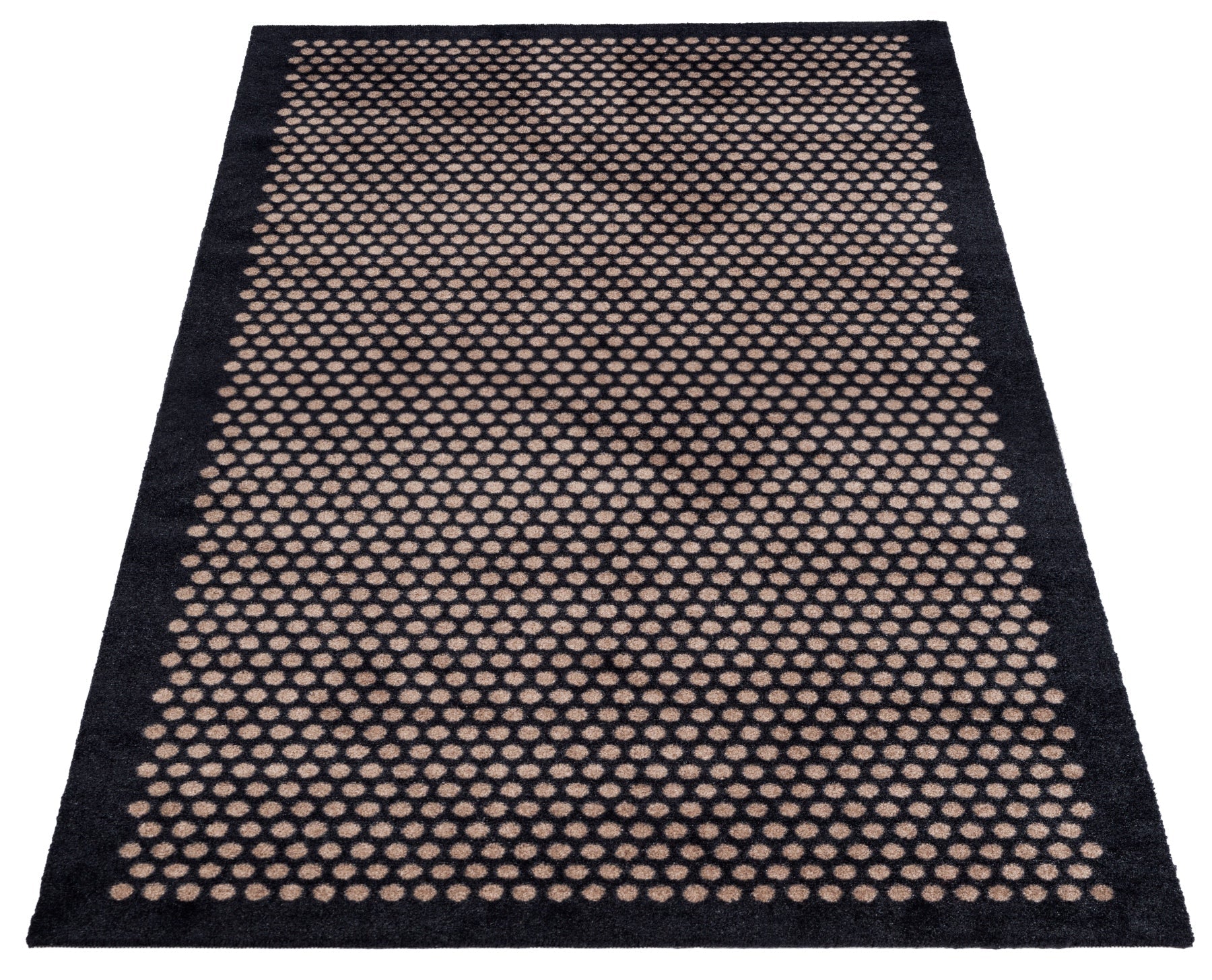 Bodenmatte 90 x 200 cm - Punkte/schwarzer Sand