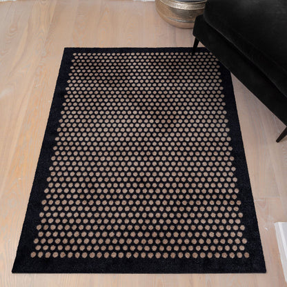Bodenmatte 90 x 130 cm - Punkt/schwarzer Sand