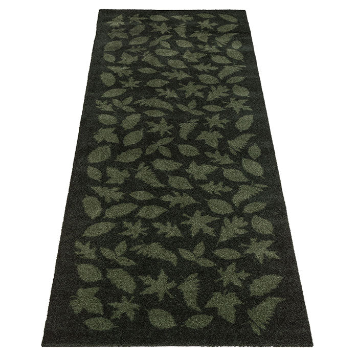 Bodenmatte 67 x 200 cm - Blätter/dunkelgrün