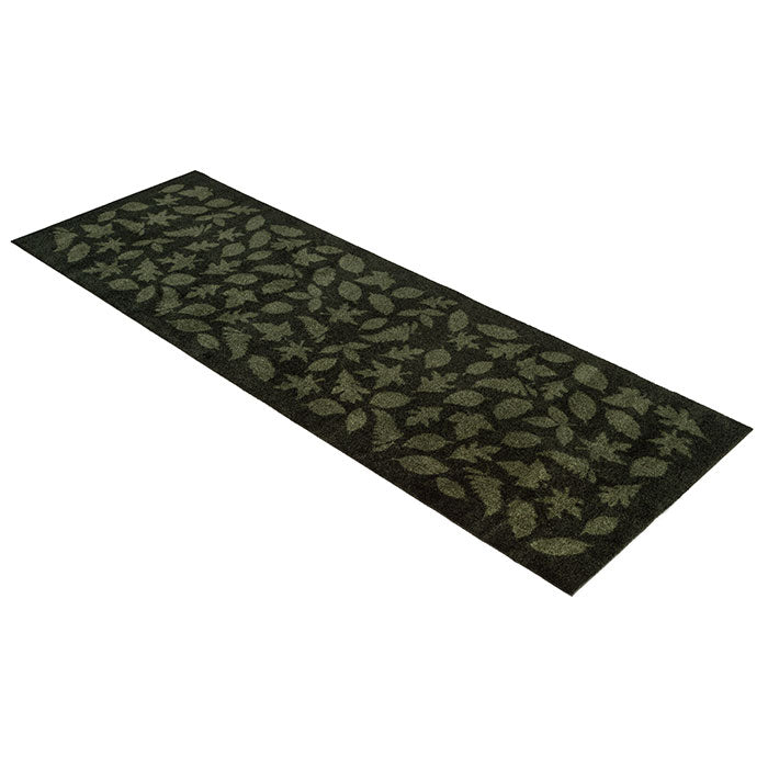Bodenmatte 67 x 200 cm - Blätter/dunkelgrün