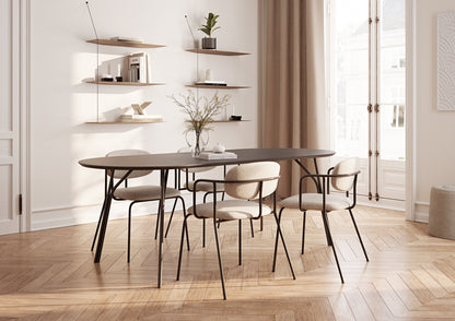 Tree Esstisch (220 cm) – Schwarz/Schwarz