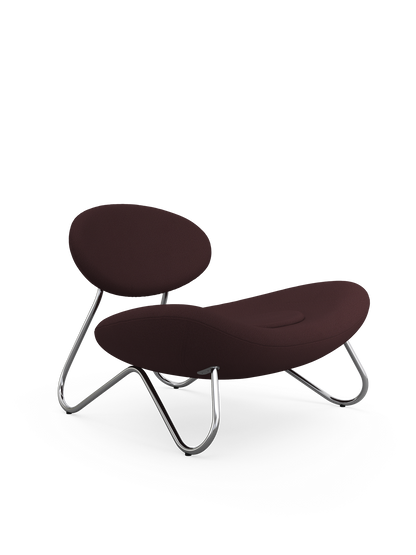 Meadow Lounge Chair – Bordeaux/Gebürsteter Stahl