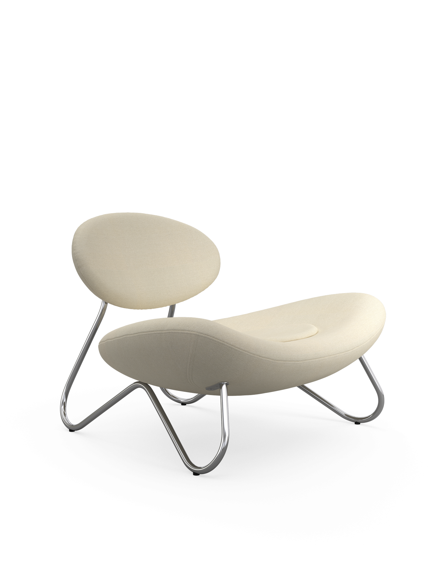 Meadow Lounge Chair – Weiß/Chrom