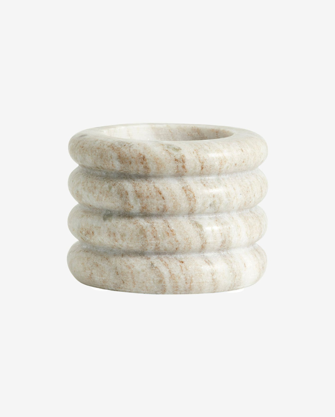 Otok Candlestick in Marmor - groß - H8 cm - hellbraun