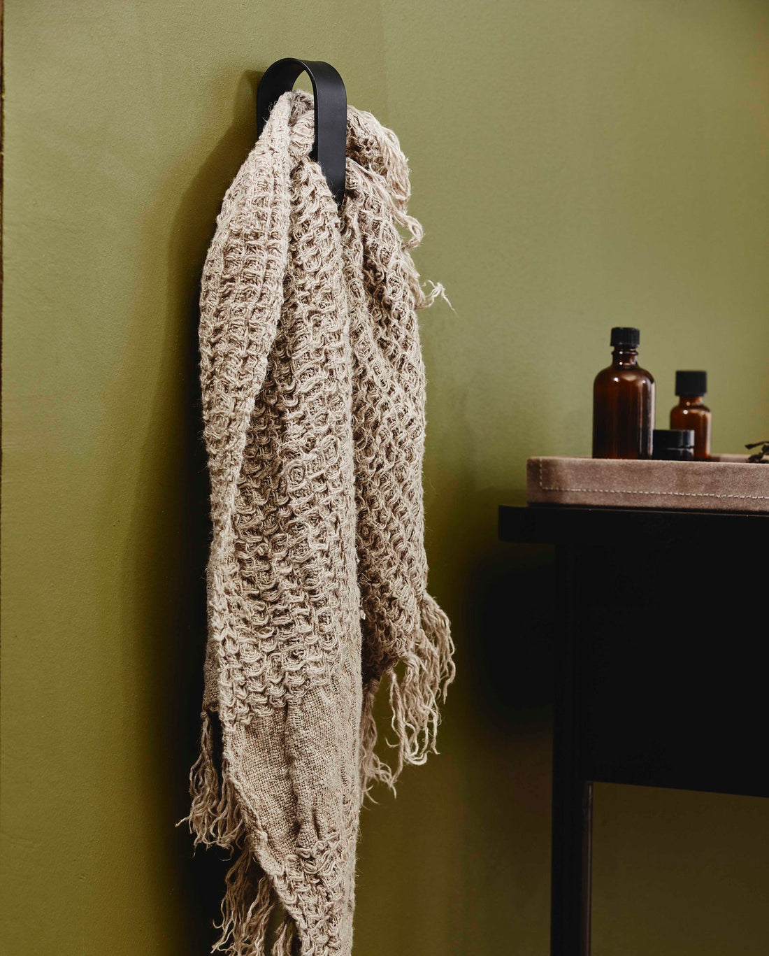 SOTRA -Handtuchhalter in Edelstahl - H10,5 cm - Schwarz